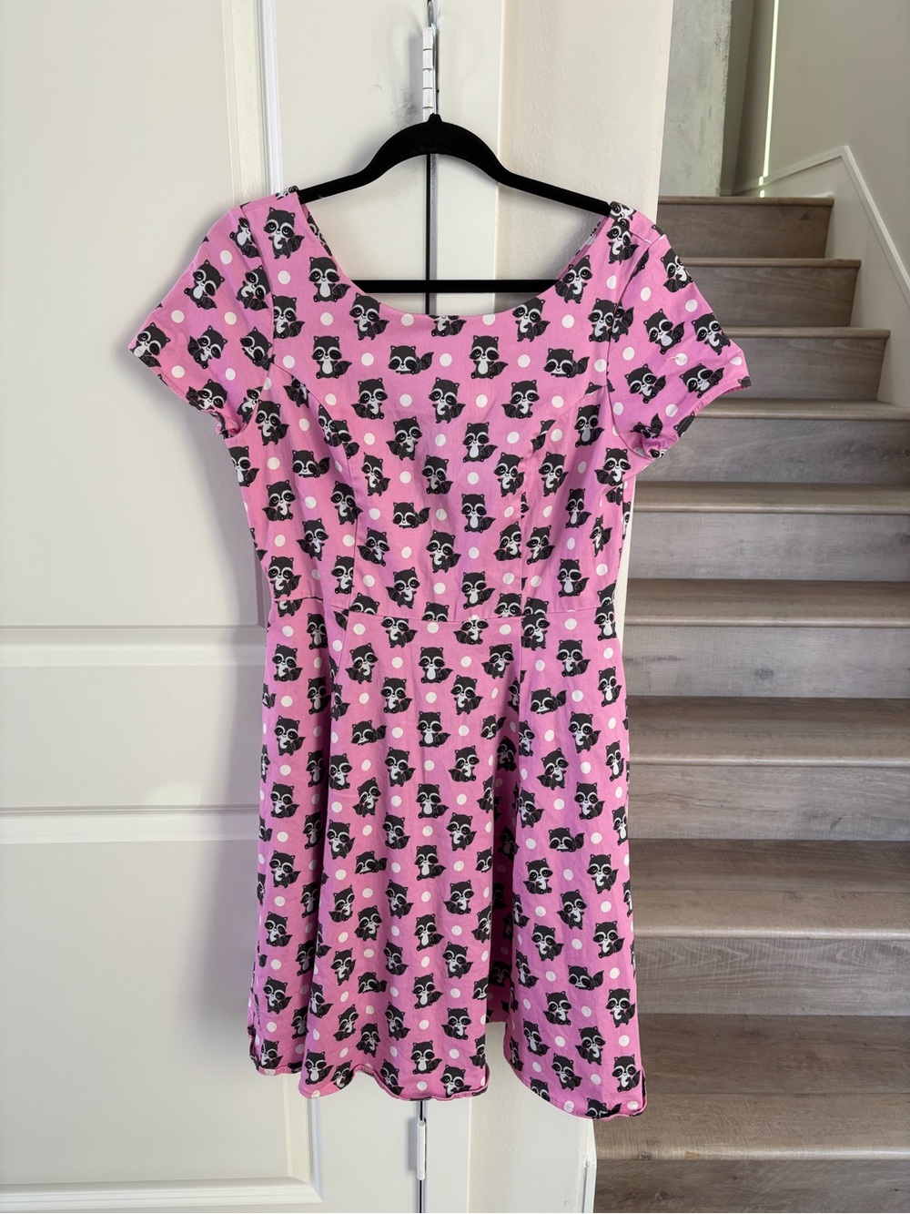 EVA ROSE Pink Raccoon Print Dress - Picture 2 of 8